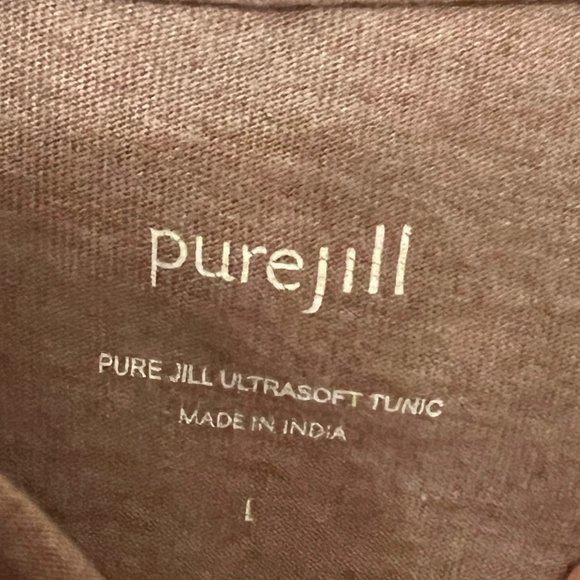 J Jill Brown Pure Jill Tunic Shirt NWOT - Size L - Picture 6 of 8